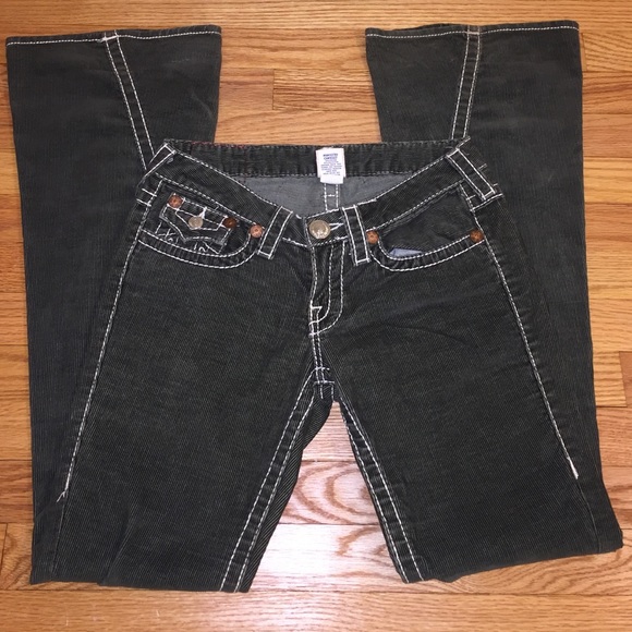 Green corduroy jean