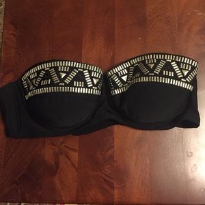 Xhilaration studded bandeau bikini top size Small