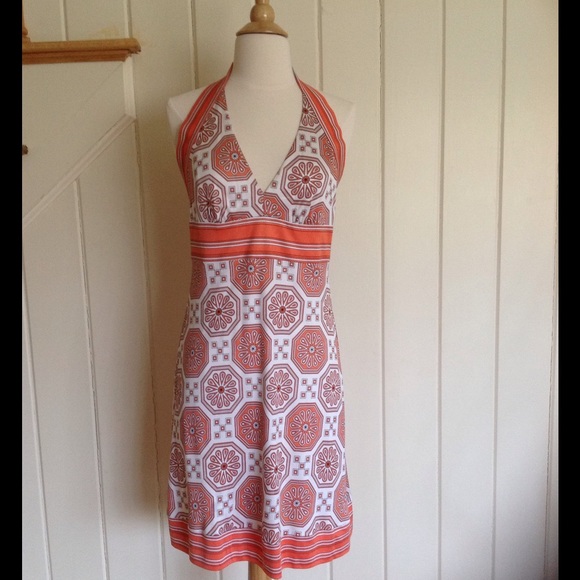 Trina Turk 100% Silk Halter Dress