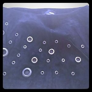 Black suede mini skirt