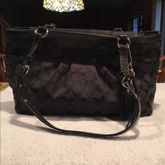 Genuine Black Signature Coach Tote