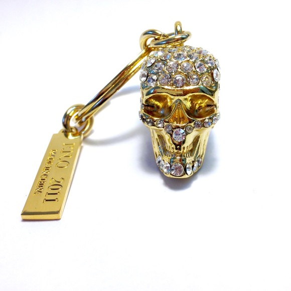 SOLD New Alexander McQueen Swarovski gold keyring - Picture 2 of 4