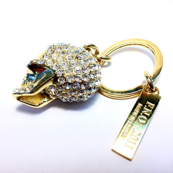 SOLD New Alexander McQueen Swarovski gold keyring - Picture 3 of 4