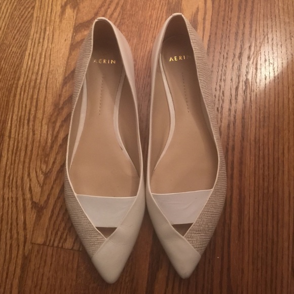 lizard leather flats