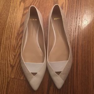 lizard leather flats