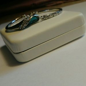 Blue stone cuff bracelet