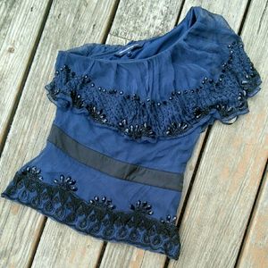 French Connection Beaded Top