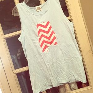 Blue comfort colors tank w/ Alabama! Size M