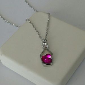 Heart in a bottle necklace