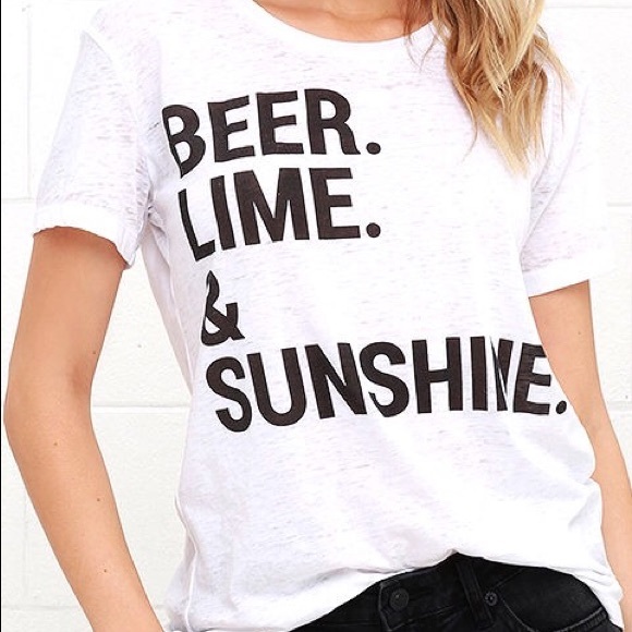 Chaser T-Shirt. Beer Lime & Sunshine. Size M