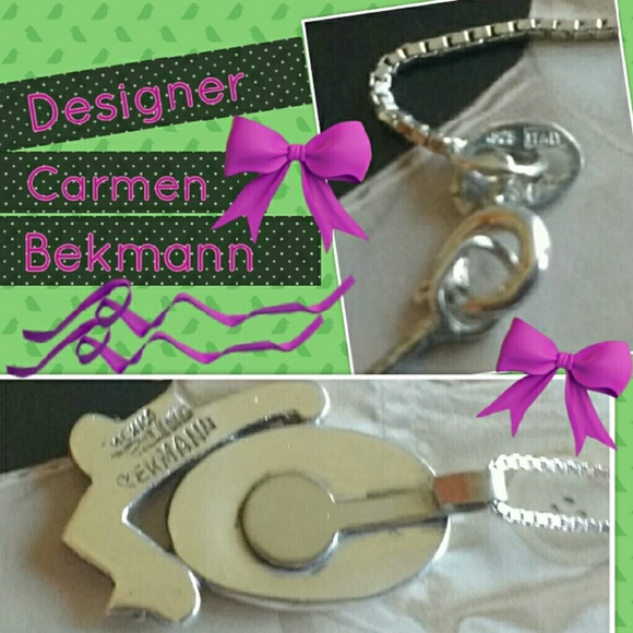 SALE!! Vintage Designer Onyx Necklace - Picture 3 of 4