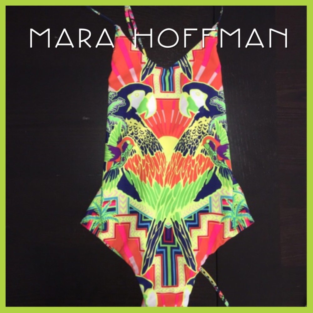 New/Rare Mara Hoffman Parrot One-Piece
