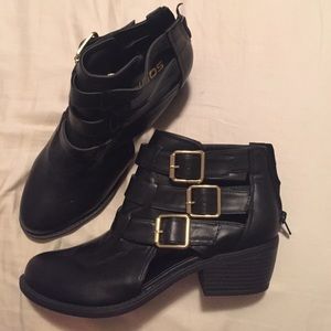 Never worn black cut out booties