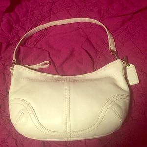 Coach White Leather Mini Bag