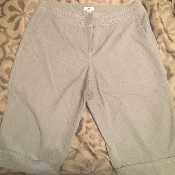 Pinstriped Capri pants