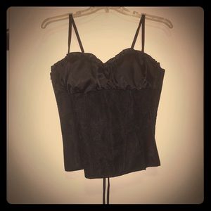 ✨SALE✨Lace up black brocade corset Asian size 4x