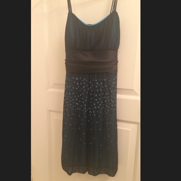 Black and blue dress