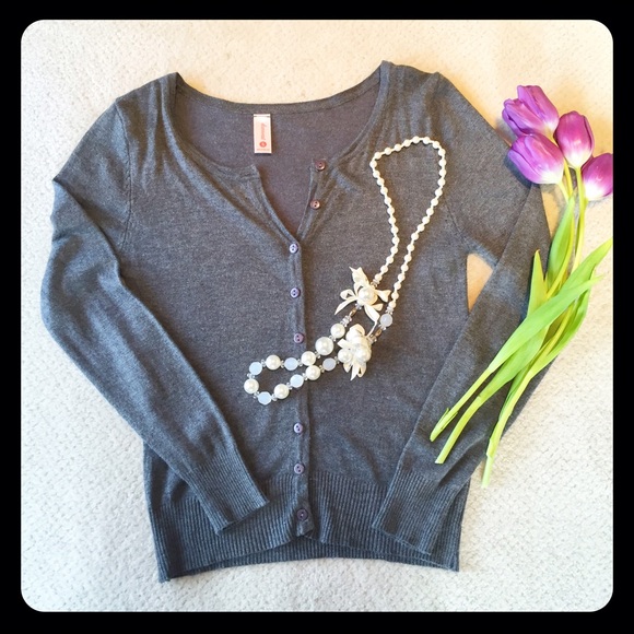 💕Simple Grey Cardigan💕