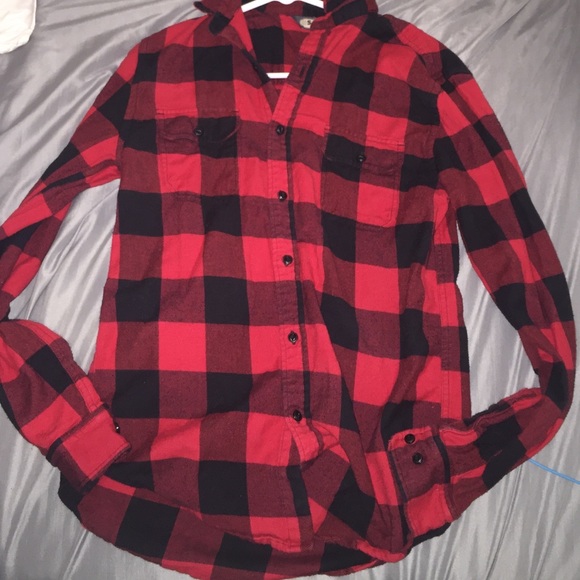 red and black cozy flannel