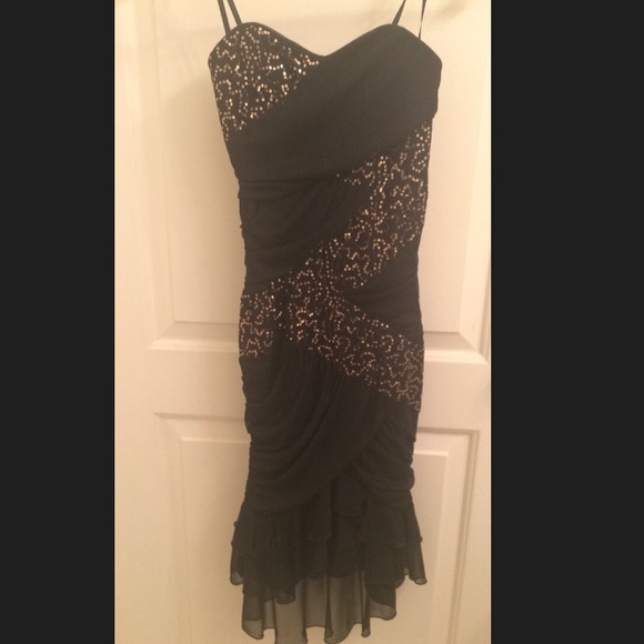 Black and gold dress