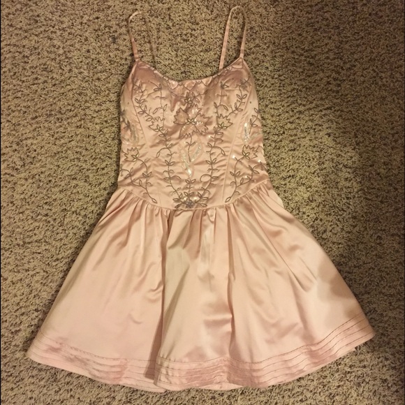 Betsey Johnson Beaded Corset Pink Party Dress Prom