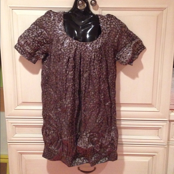 Women's LaROK Silver and Pewter leopard dress M