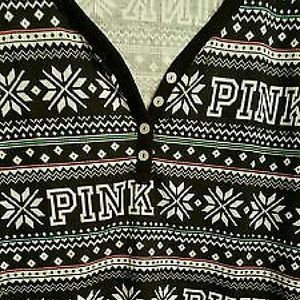 Pink Fair Isle thermal top