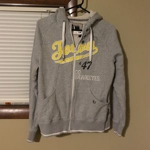 Iowa Hawkeyes zip up sweat shirt