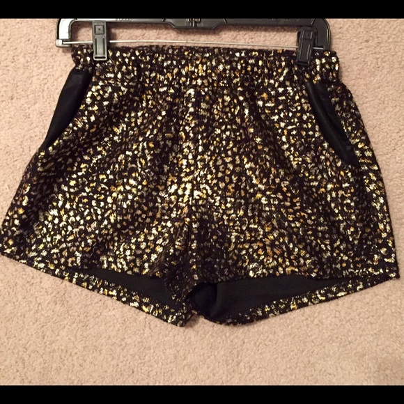 Metallic gold and silver shorts !