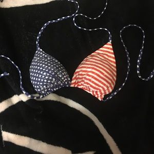 NWOT Old Navy American flag bikini top