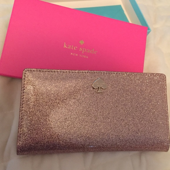 Pink sparkly Kate spade wallet
