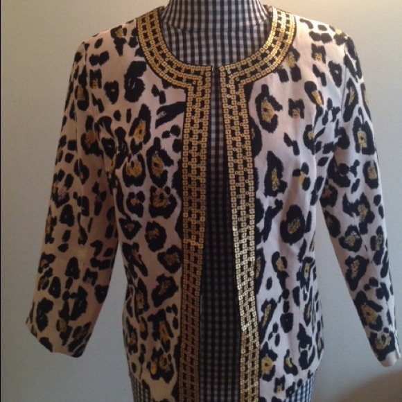 Animal print business casual jacket