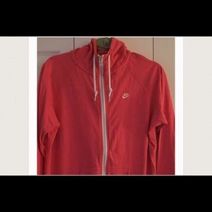 Nike pink zip up hoodie.