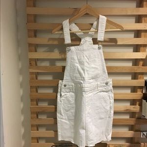 Brandy Melville White Overall Dress