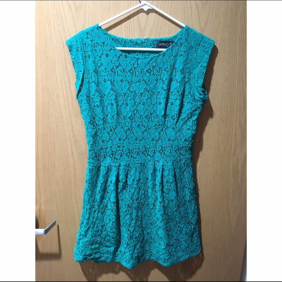 Teal Floral Print Mini Dress