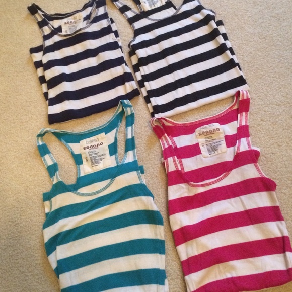 4 Striped Tanks Tops