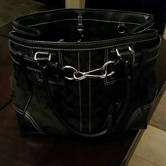 Large COACH black work bag