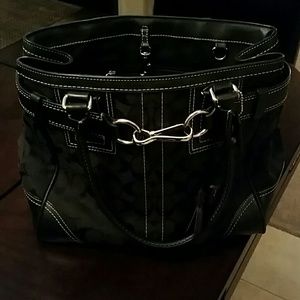 Large COACH black work bag