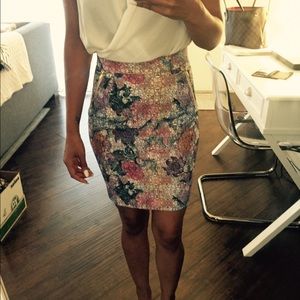H&M floral pencil skirt