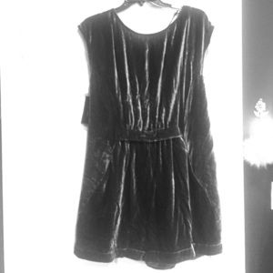BCBG backless velvet romper NWT