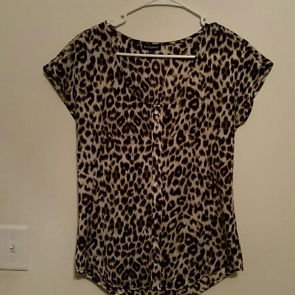 Leopard short sleeve top
