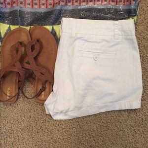 White J. Crew chino 3" shorts