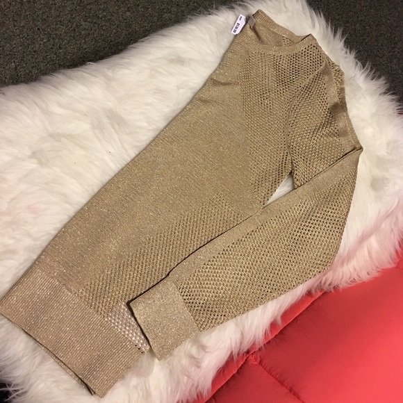 🚨SOLD🚨 Khaki Shimmer Michael Kors Sweater - Picture 2 of 3