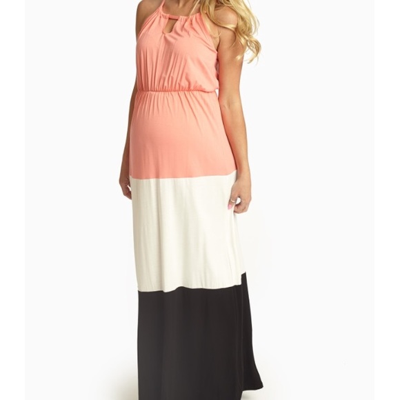SOLD Colorblock maternity dress
