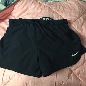 Nike Black running shorts with white spandex