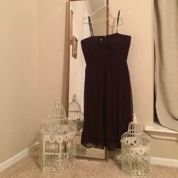 Silk Donna Morgan knee-length strapless dress