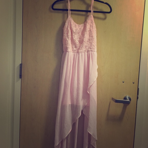 Pink strapless dress