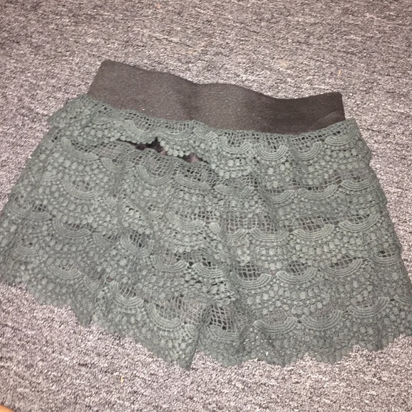 Black lace shorts!