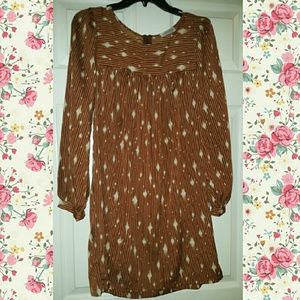 Boutique dress zipper Brown medium