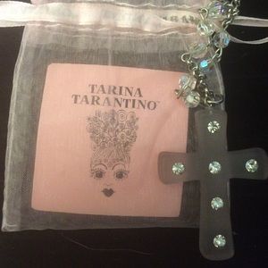 Rhinestone cross necklace